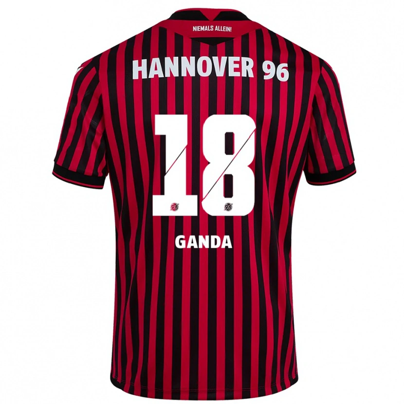 Danxen Kid Joseph Ganda #18 Red Black Home Jersey 2025/26 T-Shirt