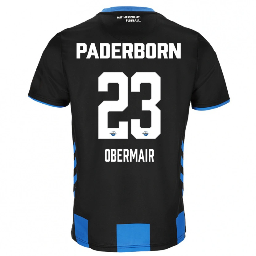 Danxen Kid Raphael Obermair #23 Black Blue Home Jersey 2025/26 T-Shirt