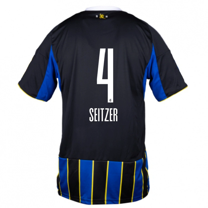Danxen Kid Max Seitzer #4 Blue Black Yellow Home Jersey 2025/26 T-Shirt