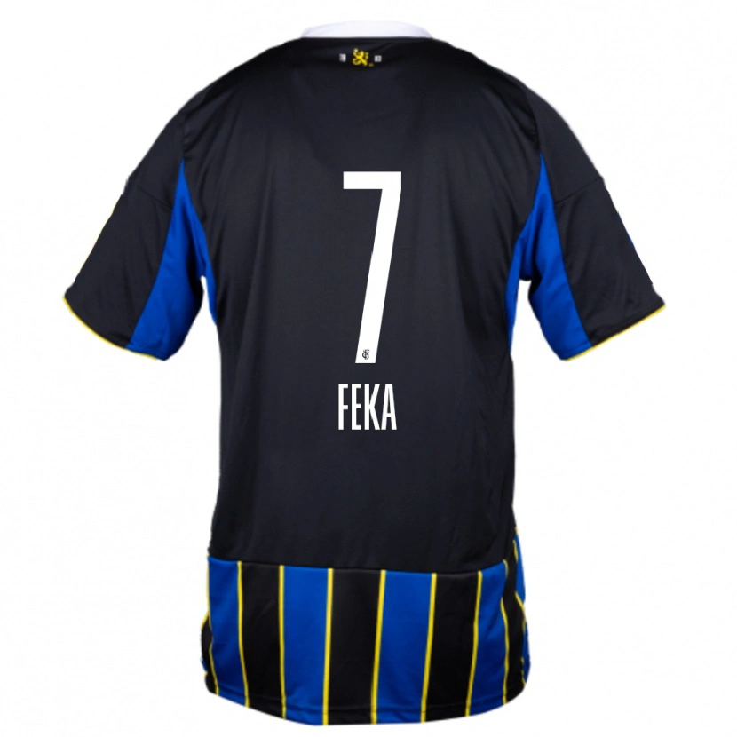 Danxen Kid Lukas Feka #7 Blue Black Yellow Home Jersey 2025/26 T-Shirt