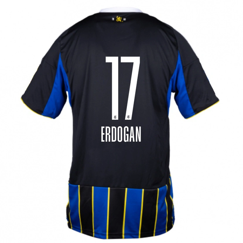 Danxen Kid Emirhan Erdogan #17 Blue Black Yellow Home Jersey 2025/26 T-Shirt