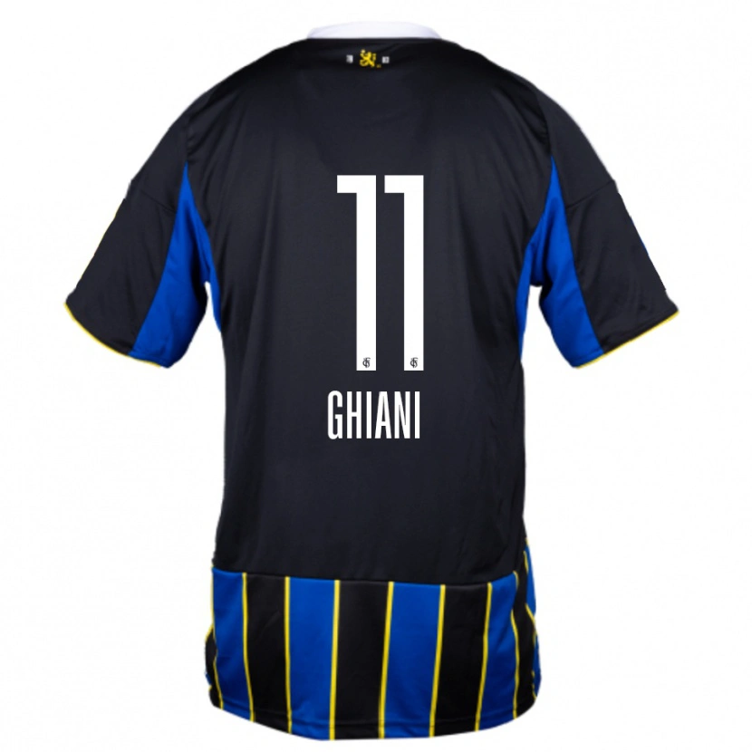 Danxen Kid Davide Ghiani #11 Blue Black Yellow Home Jersey 2025/26 T-Shirt