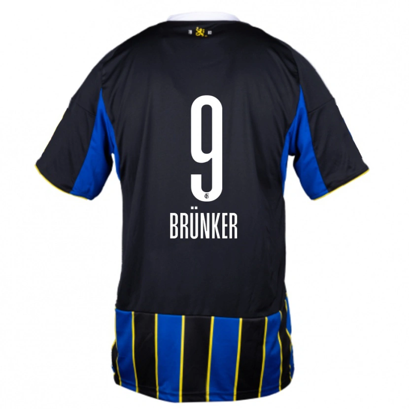 Danxen Kid Kai Brünker #9 Blue Black Yellow Home Jersey 2025/26 T-Shirt