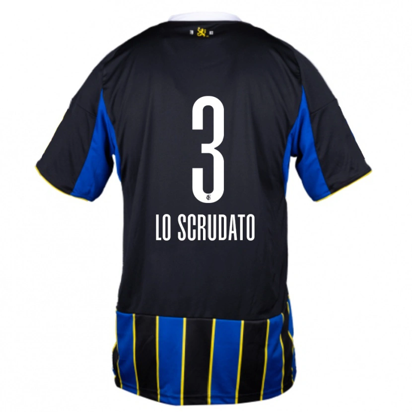 Danxen Kid Gianluca Lo Scrudato #3 Blue Black Yellow Home Jersey 2025/26 T-Shirt