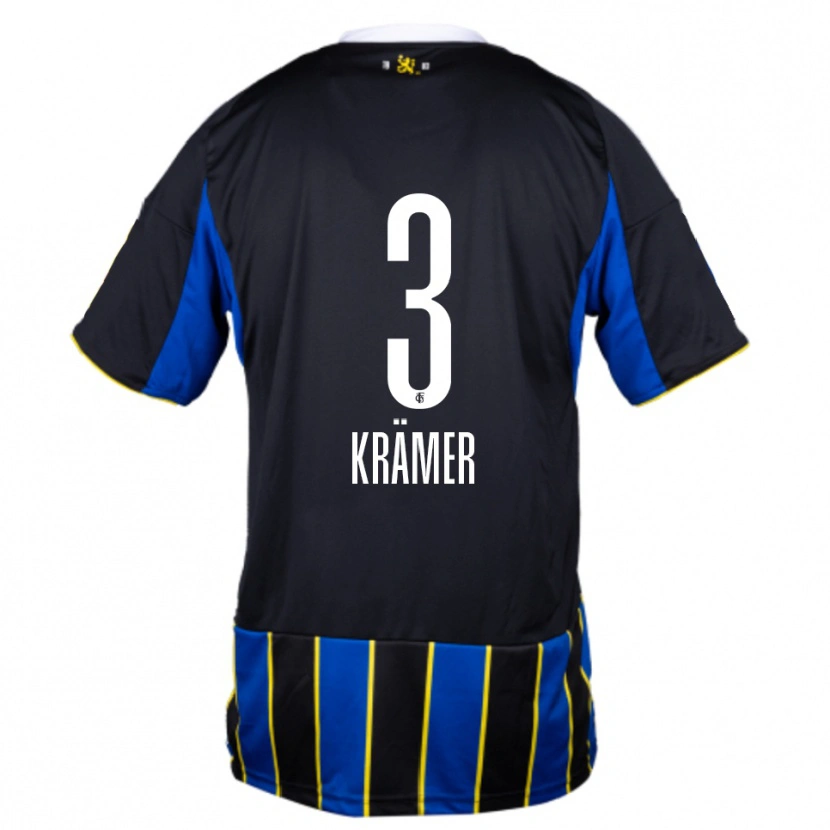 Danxen Kid Nils Krämer #3 Blue Black Yellow Home Jersey 2025/26 T-Shirt
