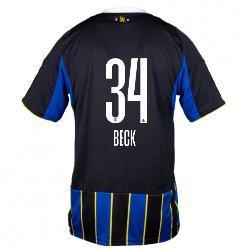 Danxen Kid Luis Beck #34 Blue Black Yellow Home Jersey 2025/26 T-Shirt
