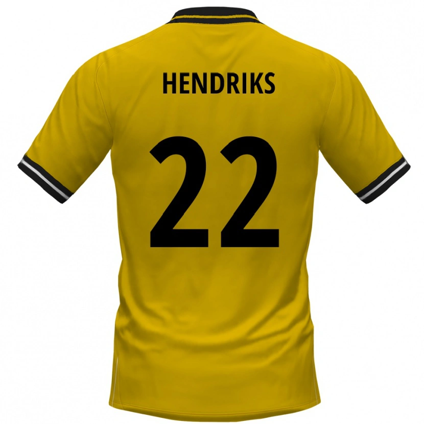 Danxen Kid Tom Hendriks #22 Yellow Black Home Jersey 2025/26 T-Shirt