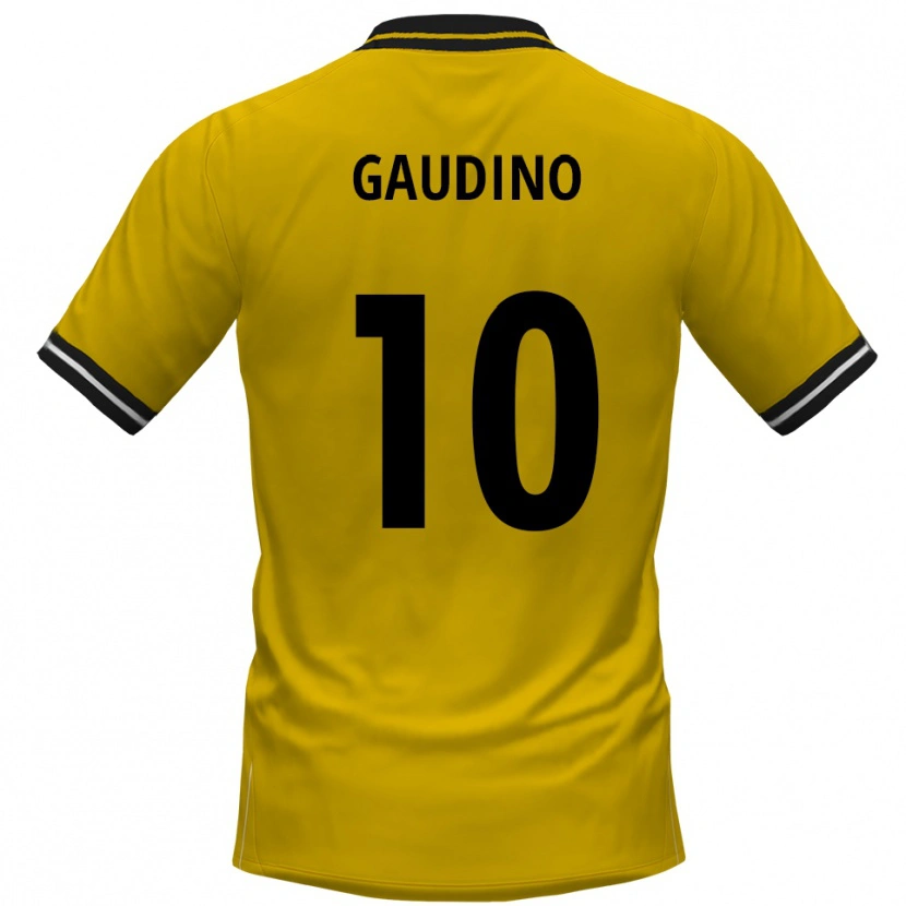 Danxen Kid Gianluca Gaudino #10 Yellow Black Home Jersey 2025/26 T-Shirt