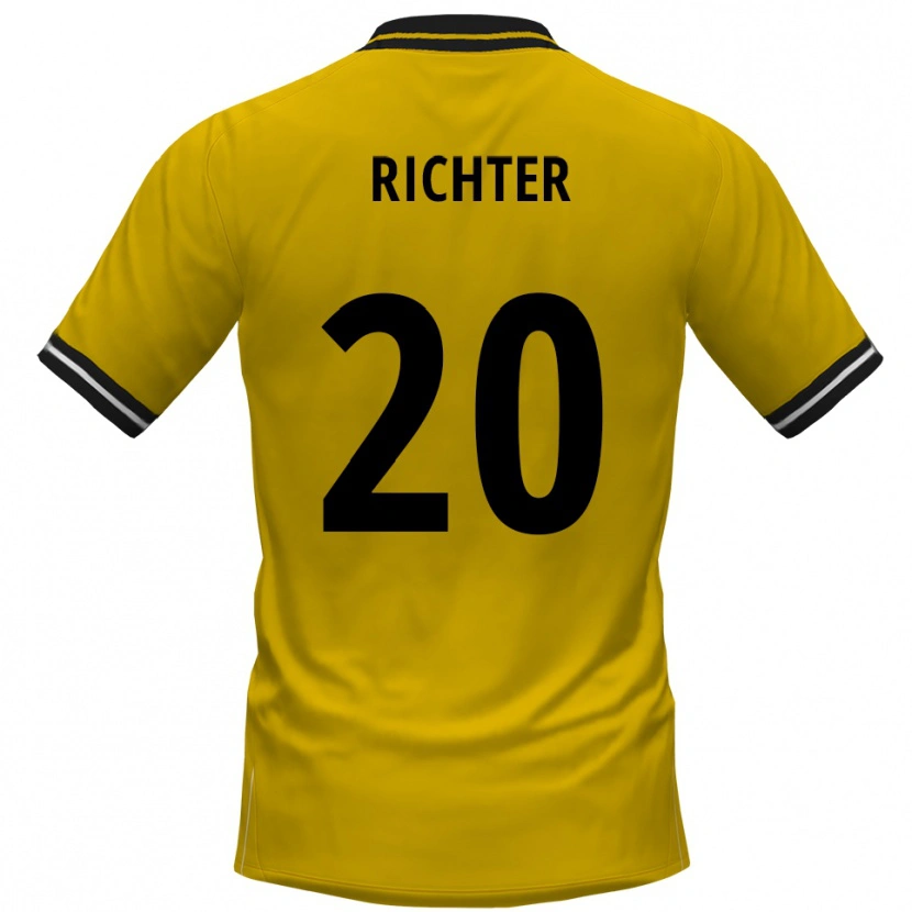 Danxen Kid Marc Richter #20 Yellow Black Home Jersey 2025/26 T-Shirt