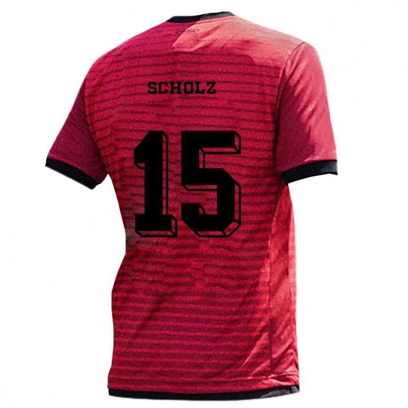 Danxen Kid Jonas Scholz #15 Red Black Home Jersey 2025/26 T-Shirt
