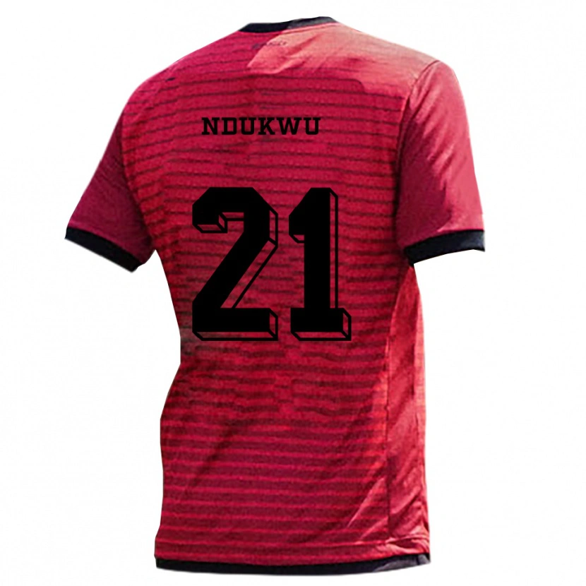 Danxen Kid Dickson Ndukwu #21 Red Black Home Jersey 2025/26 T-Shirt