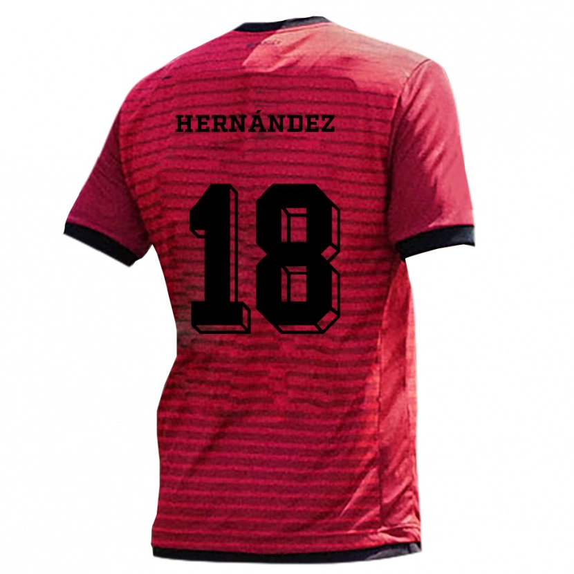 Danxen Kid Carlos Lores Hernandez #18 Red Black Home Jersey 2025/26 T-Shirt