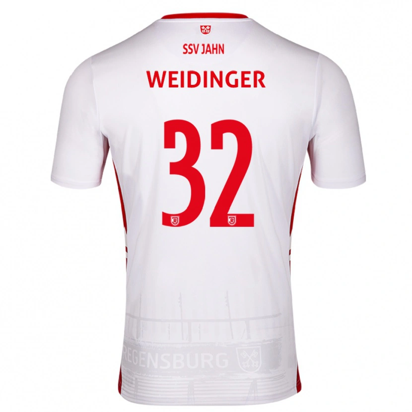 Danxen Kid Alexander Weidinger #32 White Red Home Jersey 2025/26 T-Shirt