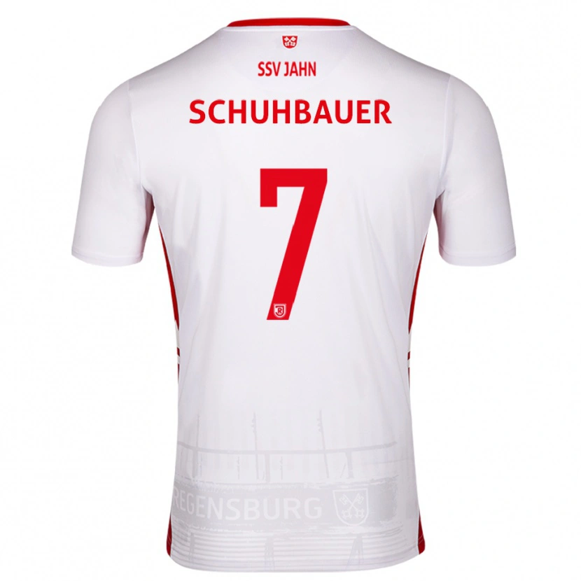 Danxen Kid Simon Schuhbauer #7 White Red Home Jersey 2025/26 T-Shirt