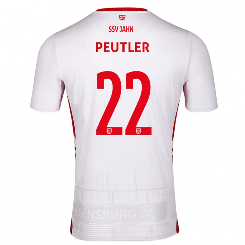 Danxen Kid Julio Peutler #22 White Red Home Jersey 2025/26 T-Shirt