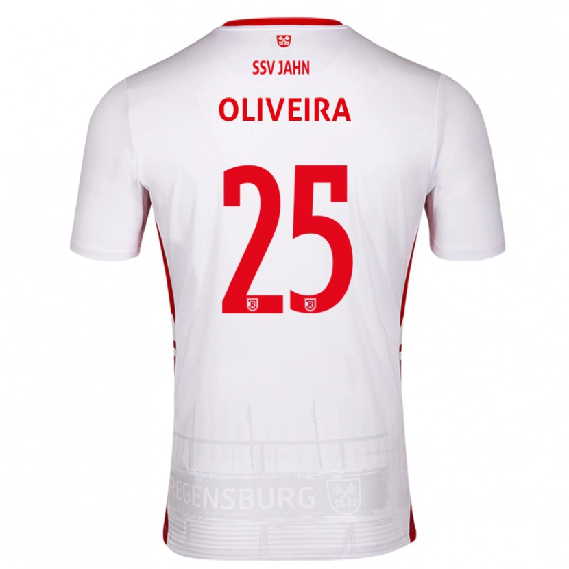 Danxen Kid Nicolas Oliveira #25 White Red Home Jersey 2025/26 T-Shirt