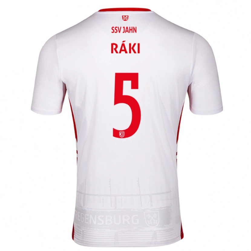 Danxen Kid Zsombor Ráki #5 White Red Home Jersey 2025/26 T-Shirt