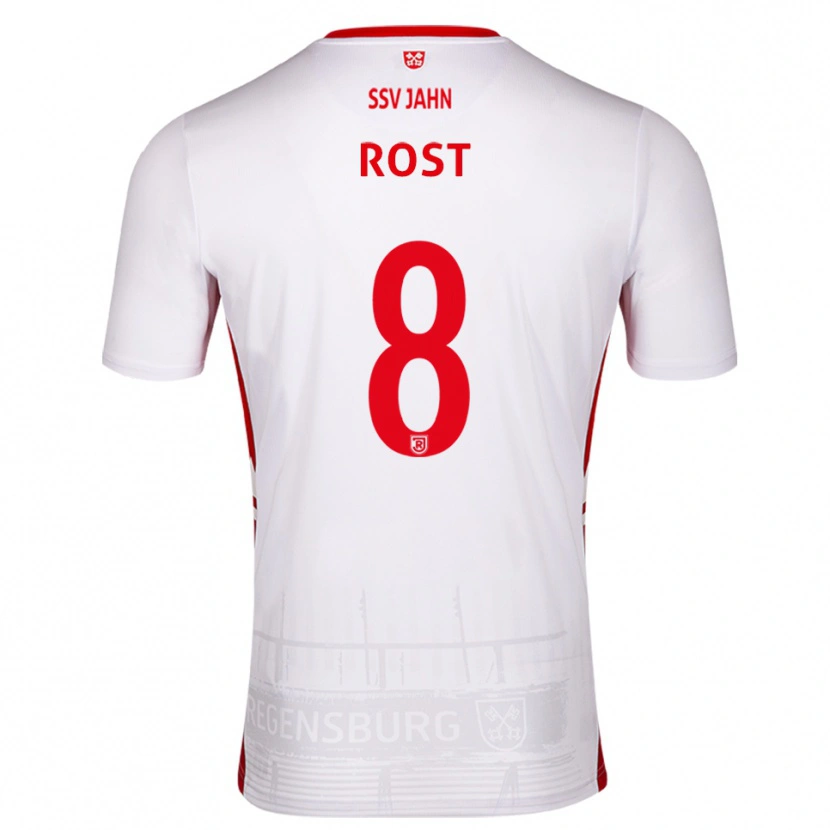 Danxen Kid Fabio Rost #8 White Red Home Jersey 2025/26 T-Shirt