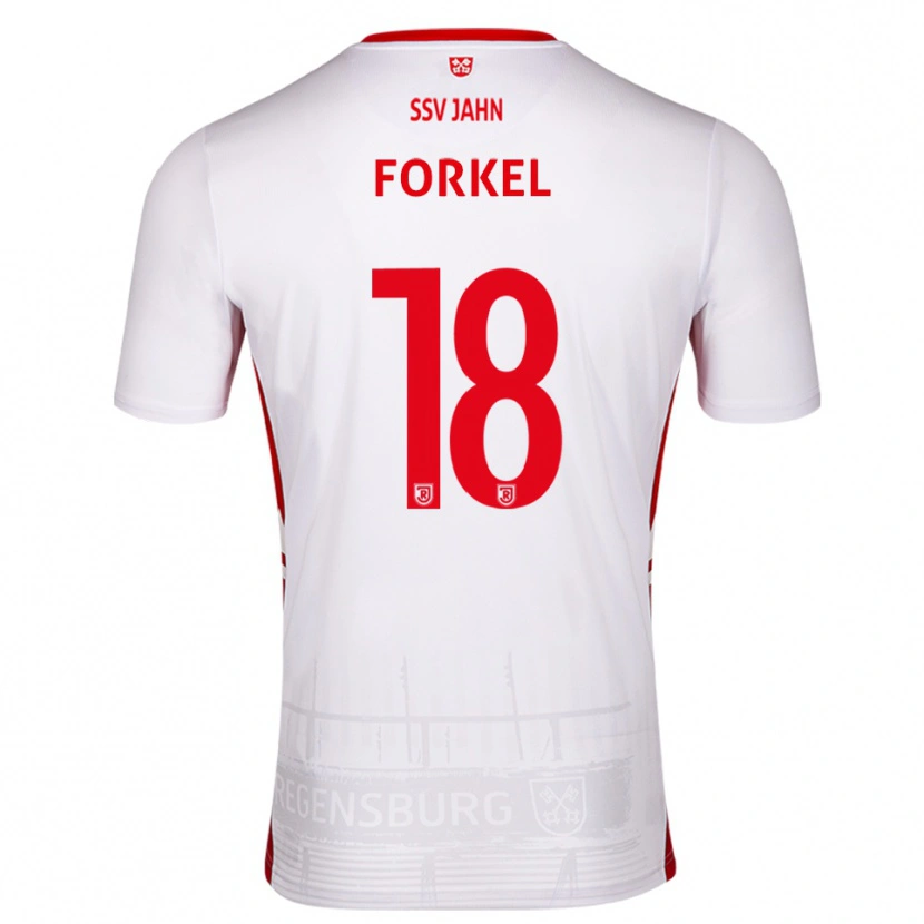 Danxen Kid Dustin Forkel #18 White Red Home Jersey 2025/26 T-Shirt