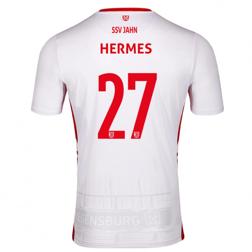 Danxen Kid Lucas Hermes #27 White Red Home Jersey 2025/26 T-Shirt