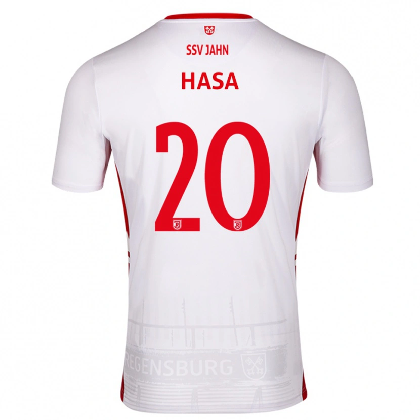 Danxen Kid Samuel Hasa #20 White Red Home Jersey 2025/26 T-Shirt