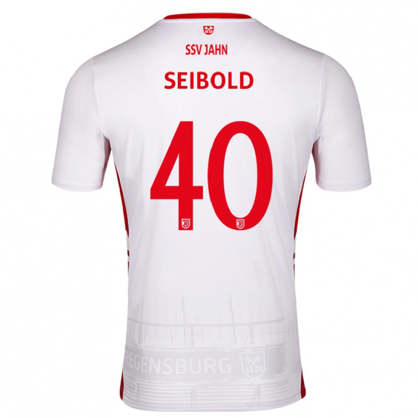 Danxen Kid Jakob Seibold #40 White Red Home Jersey 2025/26 T-Shirt