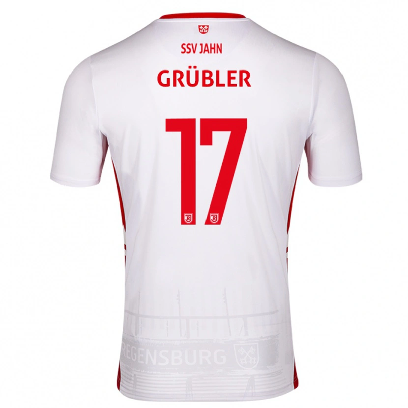 Danxen Kid David Grübler #17 White Red Home Jersey 2025/26 T-Shirt