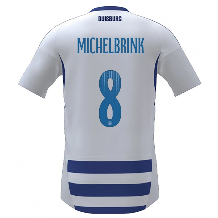 Danxen Kid Jonas Michelbrink #8 White Blue Home Jersey 2025/26 T-Shirt