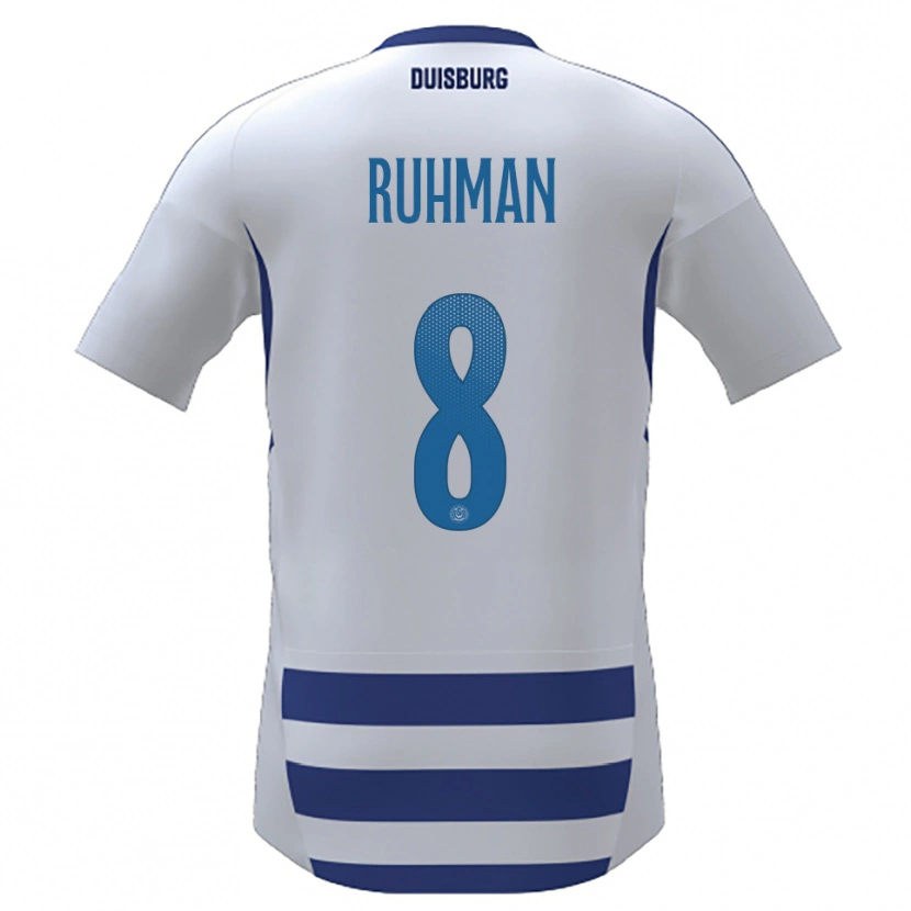 Danxen Kid Ayesha Abd El Ruhman #8 White Blue Home Jersey 2025/26 T-Shirt