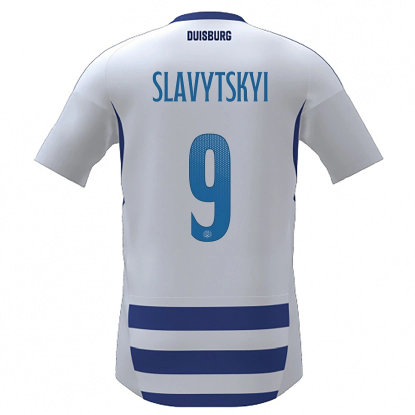 Danxen Kid Nikita Slavytskyi #9 White Blue Home Jersey 2025/26 T-Shirt