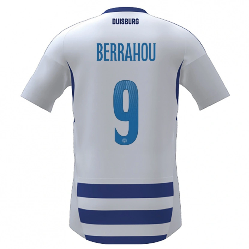 Danxen Kid Mohammed Berrahou #9 White Blue Home Jersey 2025/26 T-Shirt