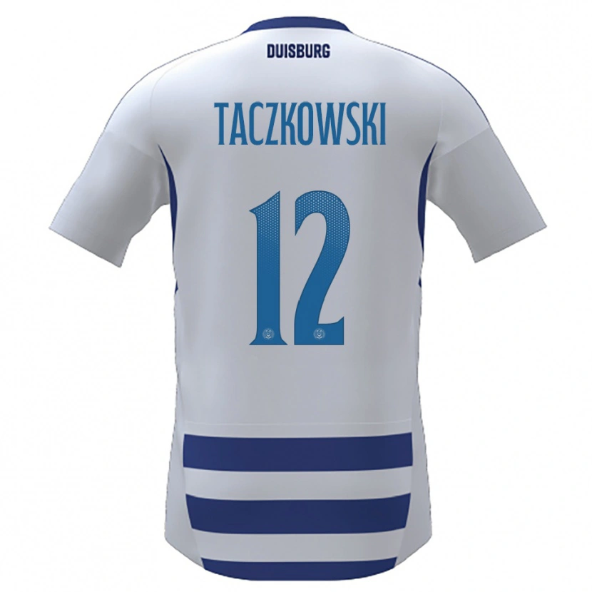 Danxen Kid Simon Taczkowski #12 White Blue Home Jersey 2025/26 T-Shirt