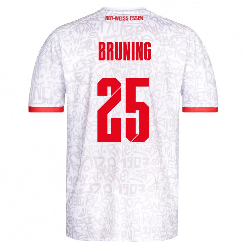 Danxen Kid Malte Brüning #25 White Red Home Jersey 2025/26 T-Shirt