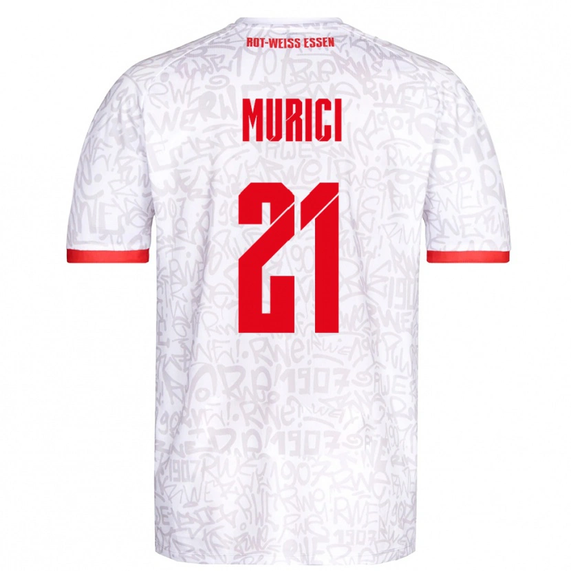 Danxen Kid Leard Murici #21 White Red Home Jersey 2025/26 T-Shirt