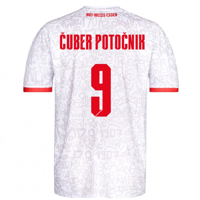 Danxen Kid Jaka Cuber Potocnik #9 White Red Home Jersey 2025/26 T-Shirt