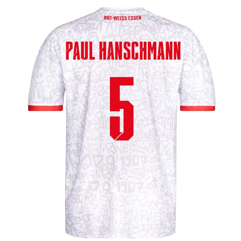 Danxen Kid Theodor Paul Hanschmann #5 White Red Home Jersey 2025/26 T-Shirt