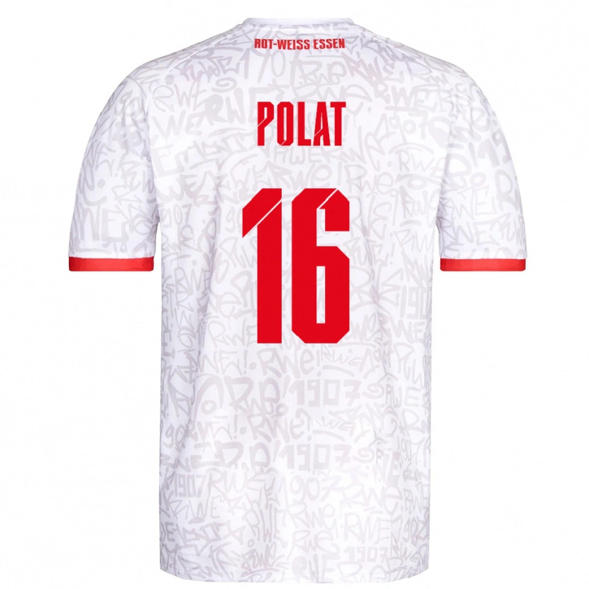 Danxen Kid Mert Polat #16 White Red Home Jersey 2025/26 T-Shirt