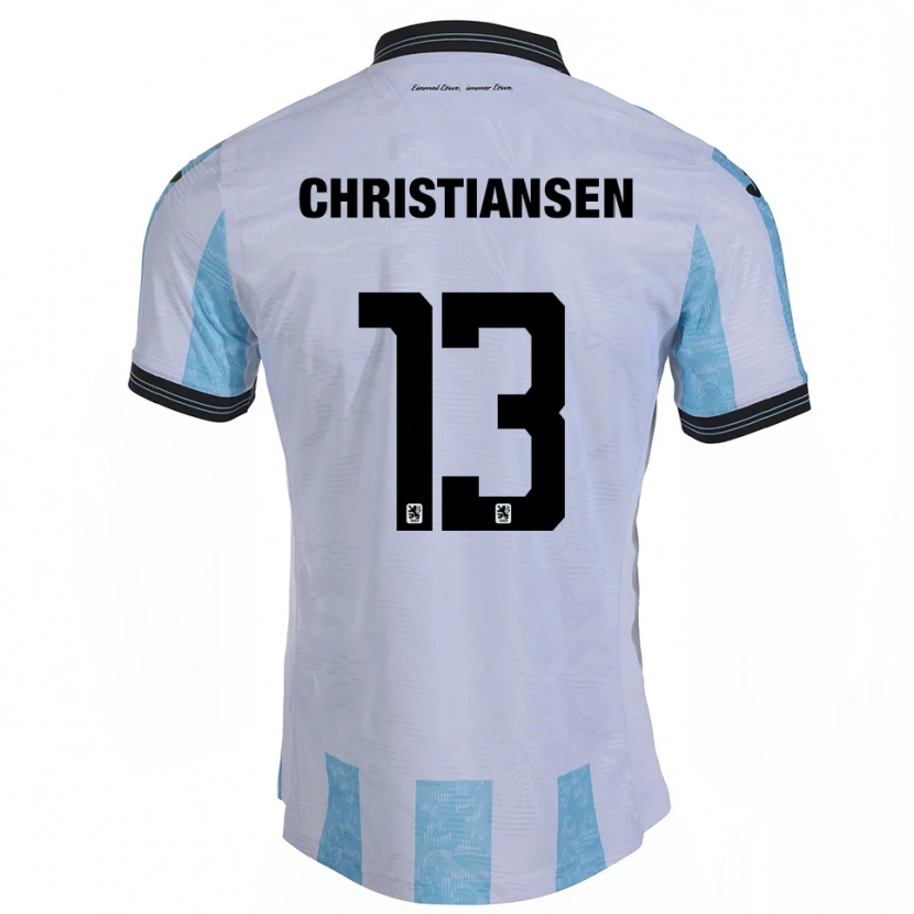 Danxen Kid Max Christiansen #13 White Sky Blue Home Jersey 2025/26 T-Shirt
