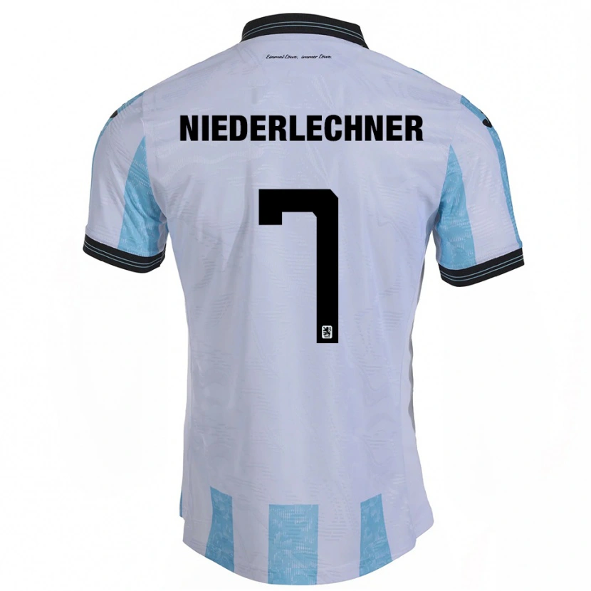 Danxen Kid Florian Niederlechner #7 White Sky Blue Home Jersey 2025/26 T-Shirt