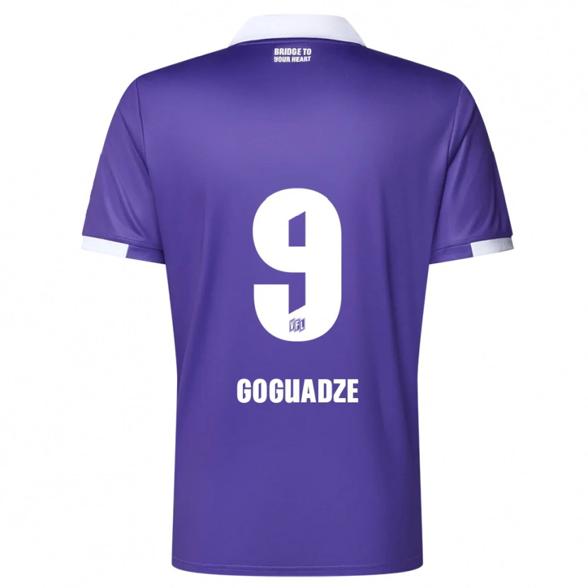 Danxen Kid Nikky Goguadze #9 Purple White Home Jersey 2025/26 T-Shirt