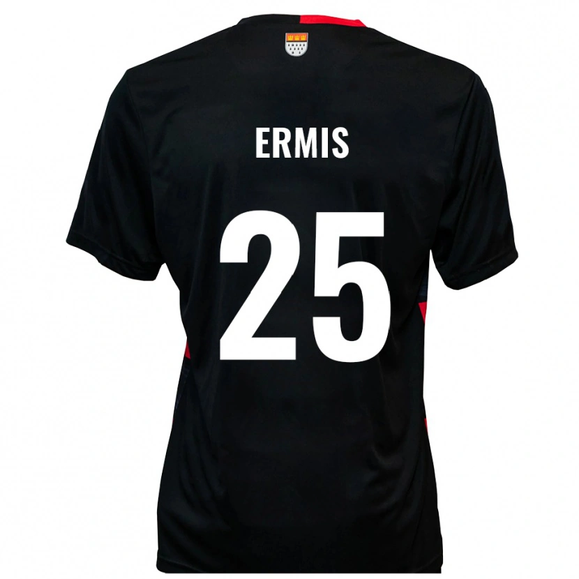 Danxen Kid Kiyan Ermis #25 Black Red Home Jersey 2025/26 T-Shirt