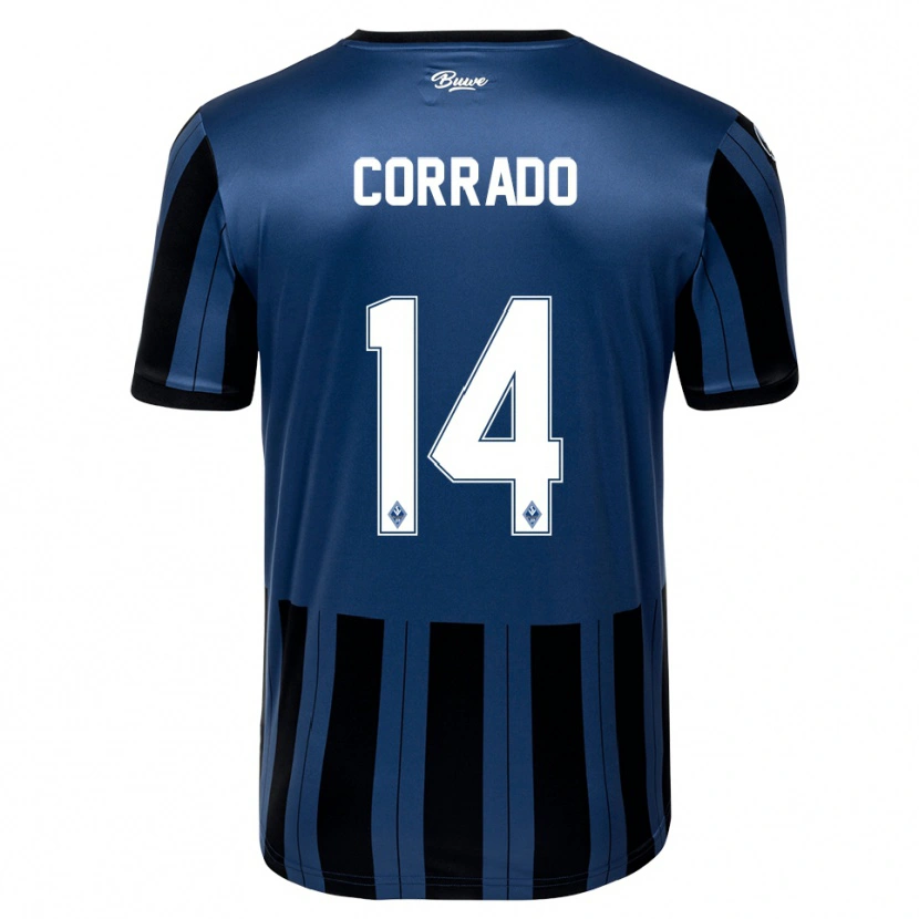 Danxen Kid Tiziano Corrado #14 Blue Gray Black Home Jersey 2025/26 T-Shirt