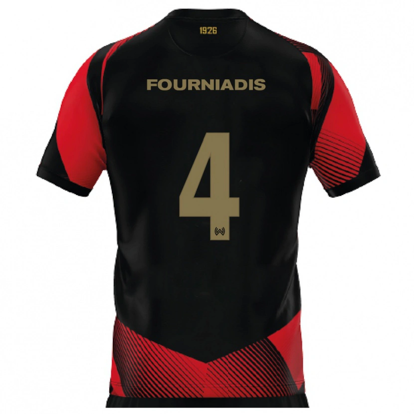 Danxen Kid Linos Fourniadis #4 Black Red Home Jersey 2025/26 T-Shirt