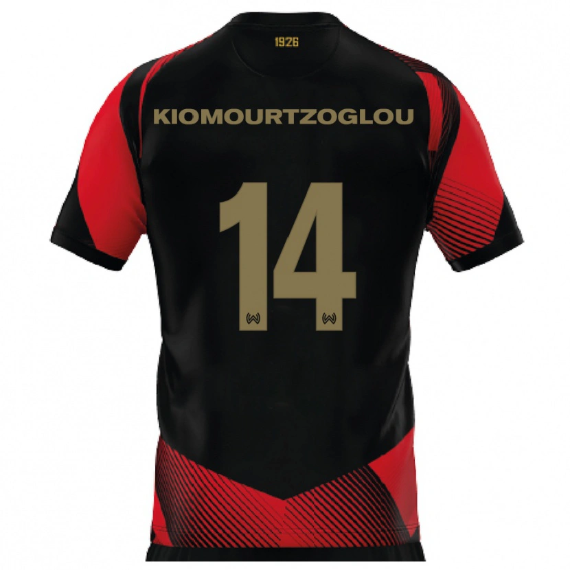 Danxen Kid Orestis Kiomourtzoglou #14 Black Red Home Jersey 2025/26 T-Shirt