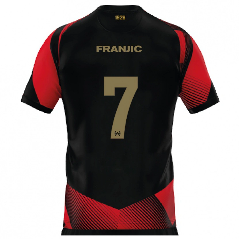 Danxen Kid Ivan Franjic #7 Black Red Home Jersey 2025/26 T-Shirt