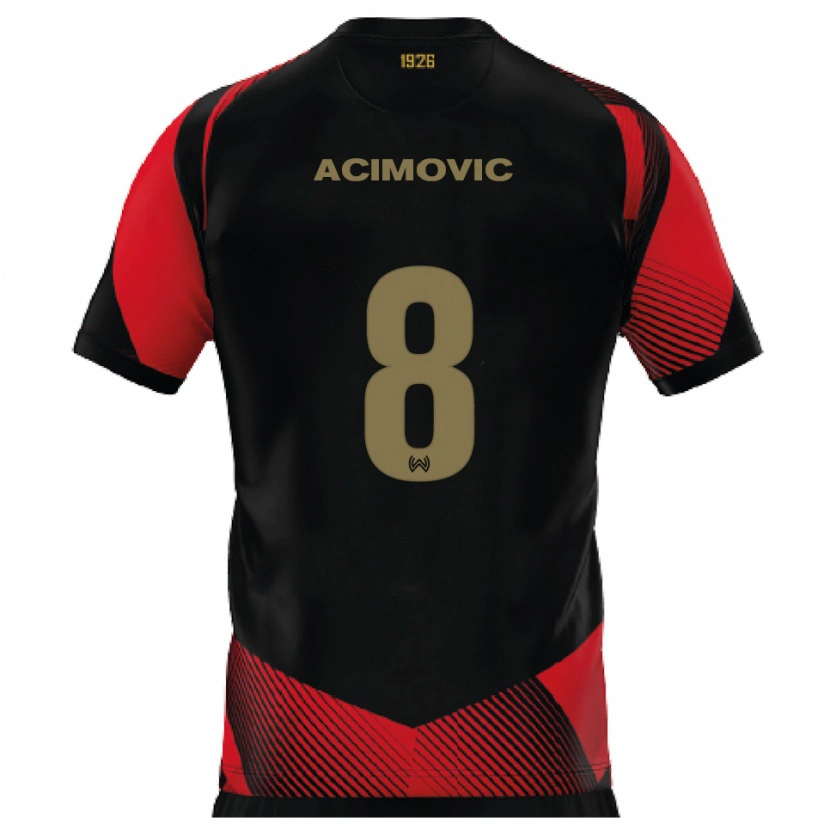 Danxen Kid Andrija Acimovic #8 Black Red Home Jersey 2025/26 T-Shirt
