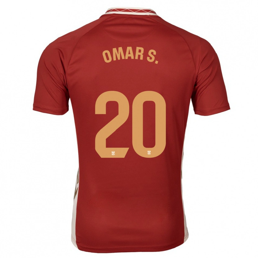 Danxen Kid Omar Sánchez #20 Burgundy Gold Away Jersey 2025/26 T-Shirt