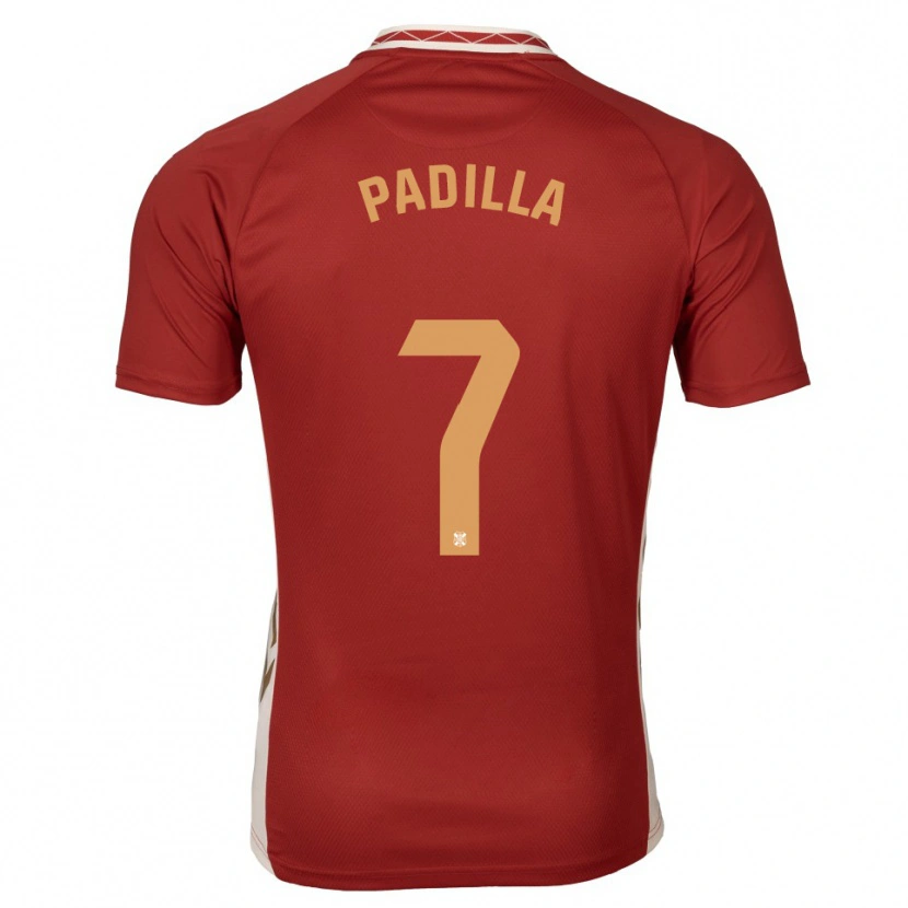 Danxen Kid Jorge Padilla #7 Burgundy Gold Away Jersey 2025/26 T-Shirt