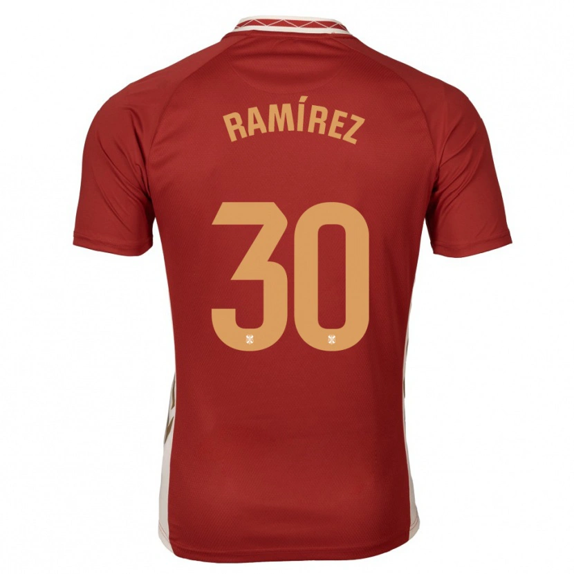 Danxen Kid Álex Ramírez #30 Burgundy Gold Away Jersey 2025/26 T-Shirt