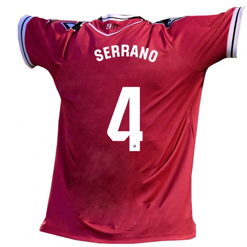 Danxen Kid Rubén Serrano #4 Burgundy Black Away Jersey 2025/26 T-Shirt